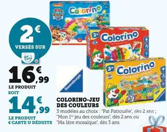 Hyper U RAVENSBURGER Colorino-jeu des couleurs offre