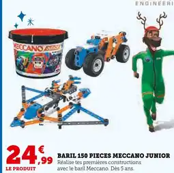 Hyper U Meccano Baril 150 pièces Junior offre