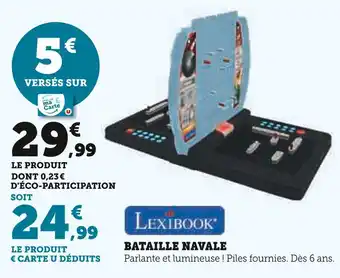 Hyper U Lexibook Bataille Navale offre