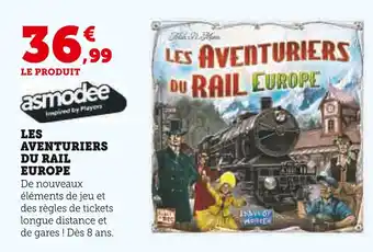 Hyper U ASMODEE Les Aventuriers du Rail Europe offre