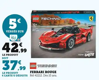 Super U LEGO Ferrari rouge offre