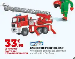 Super U Bruder Camion de pompier MAN offre