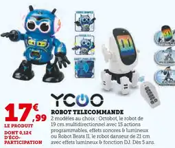 Super U YCOO Robot télécommande Octobot offre