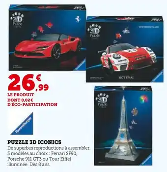 Super U Puzzle 3D iconics offre