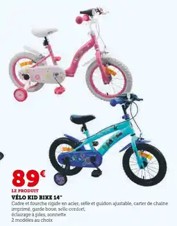 Super U Vélo kid bike 14 offre