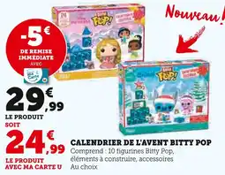 Super U Funko Pop Calendrier de l'Avent Bitty Pop offre