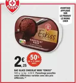 E.Leclerc Bac glace chocolat noir offre