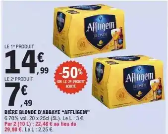 E.Leclerc Affligem - bière blonde d'abbaye offre