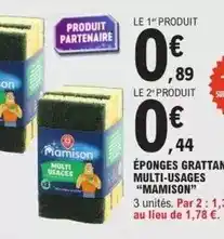 E.Leclerc Éponges grattan multi-usages offre