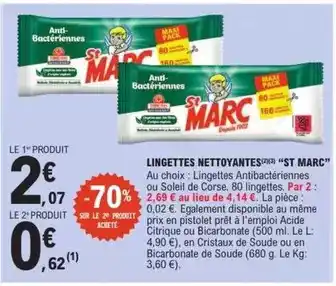 E.Leclerc St marc - lingettes nettoyantes offre