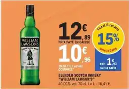 E.Leclerc William lawson's - blended scotch whisky offre