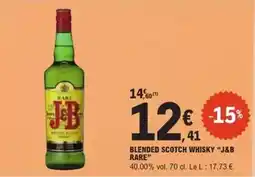 E.Leclerc J&b - blended scotch whisky rare offre
