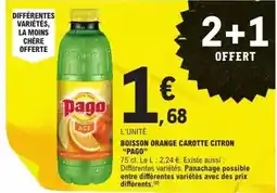 E.Leclerc Pago - boisson orange carotte citron offre