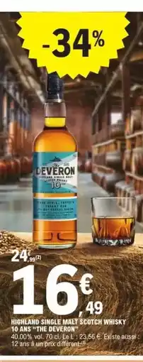 E.Leclerc Scotch - irishland single malt cecier whisky offre