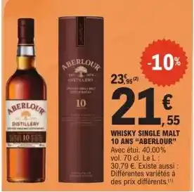 E.Leclerc Aberlour - whisky single malt 10 ans offre
