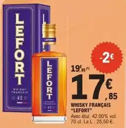 E.Leclerc Lefort - whisky français offre