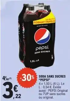E.Leclerc Pepsi - soda sans sucres offre