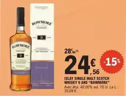 E.Leclerc Bowmore - islay single malt scotch whisky 9 ans bowmore offre