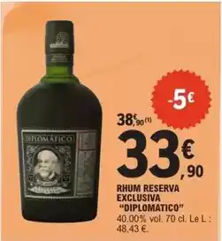 E.Leclerc Diplomatico - rhum reserva exclusiva offre