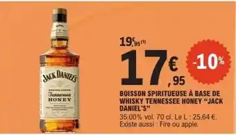 E.Leclerc Jack daniel's - boisson spiritueuse à base de whisky tennessee honey offre