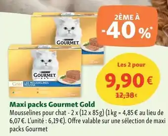 Maxi Zoo Gourmet gold - maxi packs offre