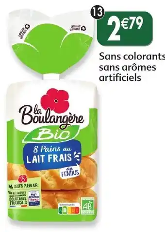 Maximo 8 pains au lait déjà fendus offre