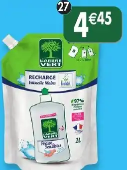 Maximo L'arbre vert recharge vaisselle mains offre