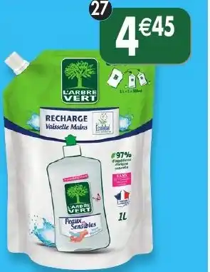 Maximo Recharge liquide vaisselle peaux sensibles offre