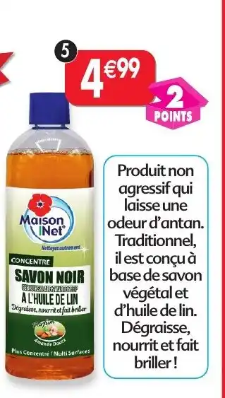 Maximo Savon noir liquide à l'huile de lin offre