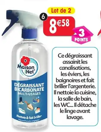 Maximo Lot de 2 dégraissants multi-usages au bicarbonate offre