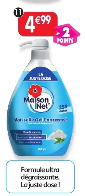 Maximo Liquide vaisselle concentré sauge et bicarbonate offre