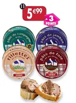 Maximo Lot de 4 boîtes 1/10 de pâté campagne, foie, jambon, rillettes offre