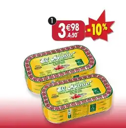 Maximo Lot de 2 boîtes de petites sardines de méditerranée à la harissa offre