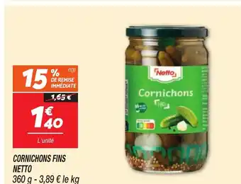 Netto NETTO Cornichons fins offre