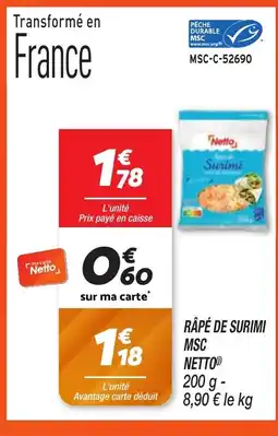 Netto NETTO Râpé de surimi msc offre