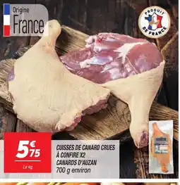 Netto Cuisses de canard crues à confire x2 canards d'auzan offre