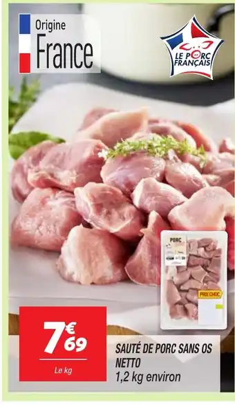 Netto NETTO Sauté de porc sans os offre