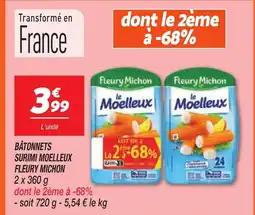 Netto FLEURY MICHON Bâtonnets surimi moelleux offre