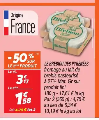 Netto LE BREBIOU DES PYRÉNÉES offre