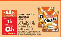 Netto MENGUY'S Cracky's soufflés de maïs fromage offre