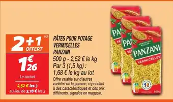 Netto PANZANI Pâtes pour potage vermicelles offre