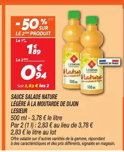 Netto LESIEUR Sauce salade nature légère à la moutarde de dijon offre