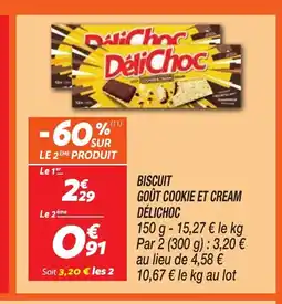 Netto DÉLICHOC Biscuit goût cookie et cream offre