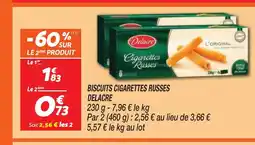 Netto DELACRE Biscuits cigarettes russes offre