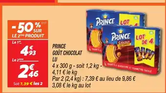 Netto LU Prince goût chocolat offre