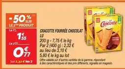 Netto LU Cracotte fourrée chocolat offre