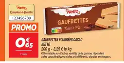 Netto NETTO Gaufrettes fourrées cacao offre
