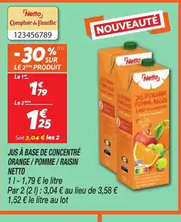 Netto NETTO Jus à base de concentré orange/pomme/raisin offre