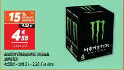 Netto MONSTER Boisson énergisante original offre