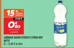 Netto NETTO Limonade saveur citron et citron vert offre